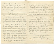 Intriguing Clara Barton Autograph Letter Signed -- ''...I am not well...it is not my body proper that has given way but the nerves & sleep...''